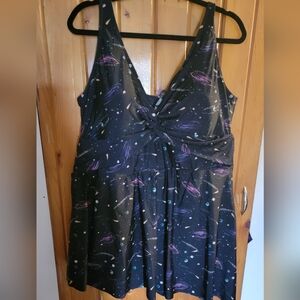 Torrid side tie swim dress